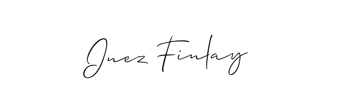 The best way (Allison_Script) to make a short signature is to pick only two or three words in your name. The name Inez Finlay include a total of six letters. For converting this name. Inez Finlay signature style 2 images and pictures png