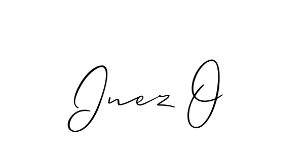 Allison_Script is a professional signature style that is perfect for those who want to add a touch of class to their signature. It is also a great choice for those who want to make their signature more unique. Get Inez O name to fancy signature for free. Inez O signature style 2 images and pictures png