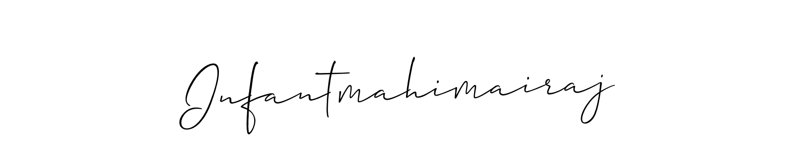 if you are searching for the best signature style for your name Infantmahimairaj. so please give up your signature search. here we have designed multiple signature styles  using Allison_Script. Infantmahimairaj signature style 2 images and pictures png
