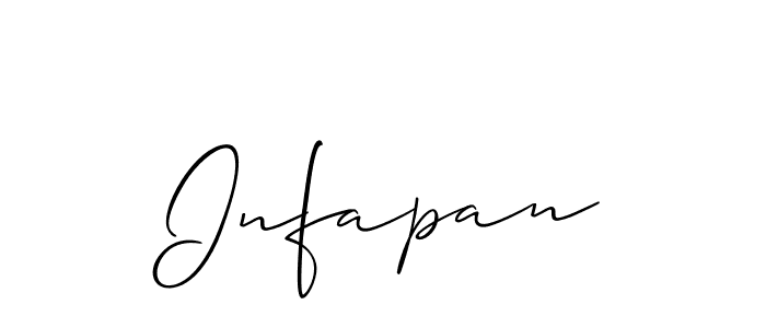 How to Draw Infapan signature style? Allison_Script is a latest design signature styles for name Infapan. Infapan signature style 2 images and pictures png