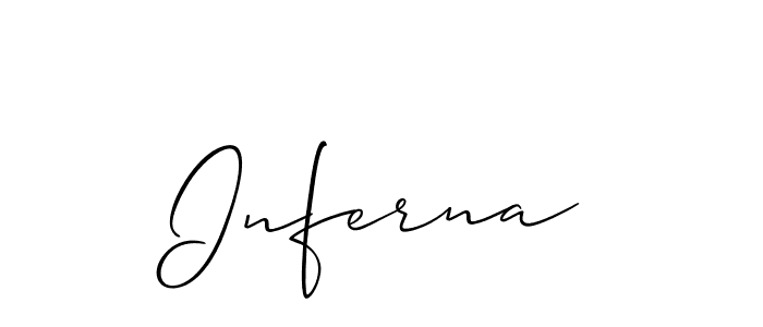 You can use this online signature creator to create a handwritten signature for the name Inferna. This is the best online autograph maker. Inferna signature style 2 images and pictures png