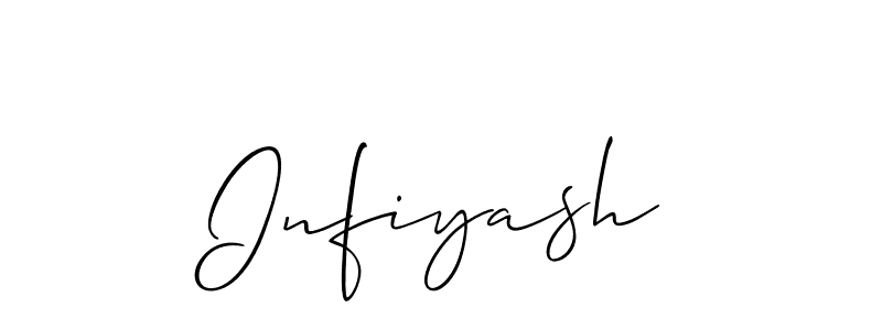 Make a beautiful signature design for name Infiyash. With this signature (Allison_Script) style, you can create a handwritten signature for free. Infiyash signature style 2 images and pictures png