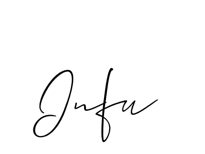 Use a signature maker to create a handwritten signature online. With this signature software, you can design (Allison_Script) your own signature for name Infu. Infu signature style 2 images and pictures png