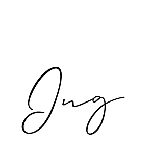 Use a signature maker to create a handwritten signature online. With this signature software, you can design (Allison_Script) your own signature for name Ing. Ing signature style 2 images and pictures png