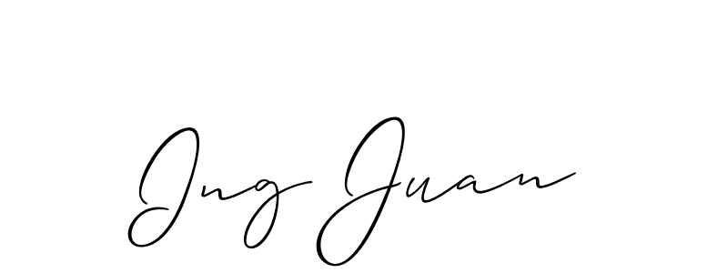 Make a beautiful signature design for name Ing Juan. Use this online signature maker to create a handwritten signature for free. Ing Juan signature style 2 images and pictures png