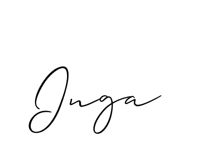 See photos of Inga official signature by Spectra . Check more albums & portfolios. Read reviews & check more about Allison_Script font. Inga signature style 2 images and pictures png