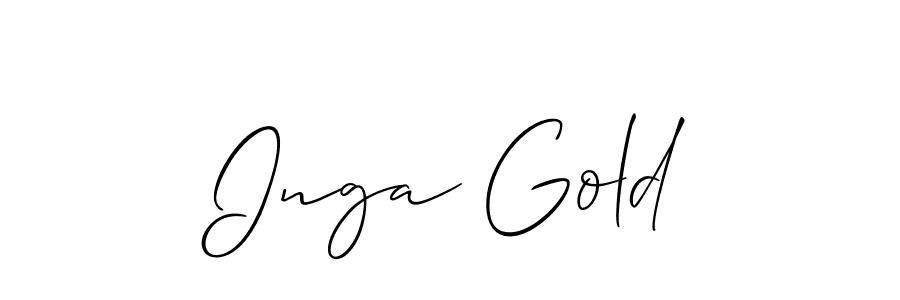 Also You can easily find your signature by using the search form. We will create Inga Gold name handwritten signature images for you free of cost using Allison_Script sign style. Inga Gold signature style 2 images and pictures png