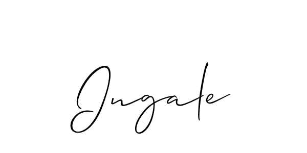 Use a signature maker to create a handwritten signature online. With this signature software, you can design (Allison_Script) your own signature for name Ingale. Ingale signature style 2 images and pictures png