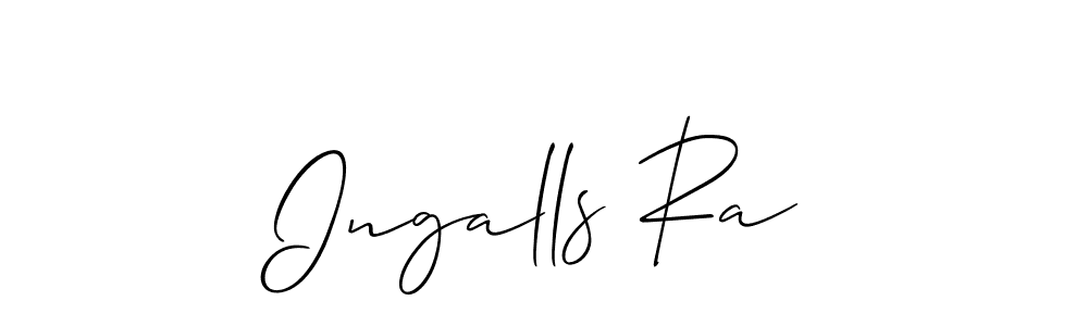 Make a beautiful signature design for name Ingalls Ra. With this signature (Allison_Script) style, you can create a handwritten signature for free. Ingalls Ra signature style 2 images and pictures png