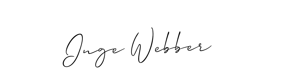 The best way (Allison_Script) to make a short signature is to pick only two or three words in your name. The name Inge Webber include a total of six letters. For converting this name. Inge Webber signature style 2 images and pictures png