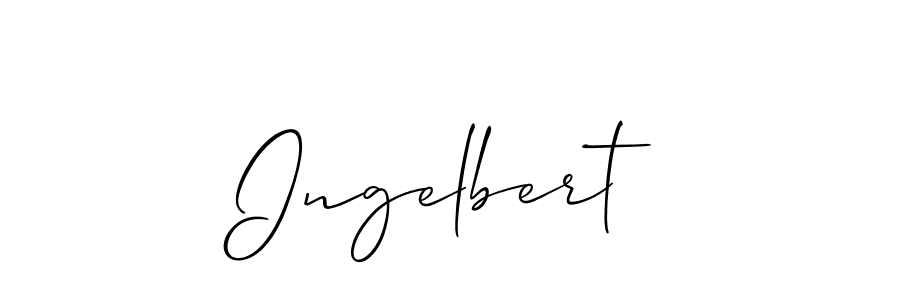 The best way (Allison_Script) to make a short signature is to pick only two or three words in your name. The name Ingelbert include a total of six letters. For converting this name. Ingelbert signature style 2 images and pictures png