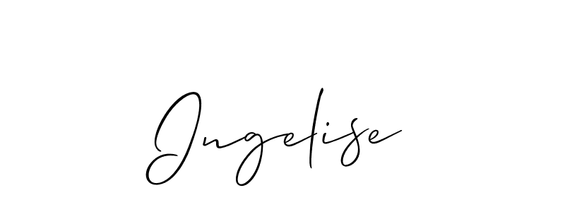 Also we have Ingelise name is the best signature style. Create professional handwritten signature collection using Allison_Script autograph style. Ingelise signature style 2 images and pictures png