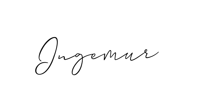 How to Draw Ingemur signature style? Allison_Script is a latest design signature styles for name Ingemur. Ingemur signature style 2 images and pictures png