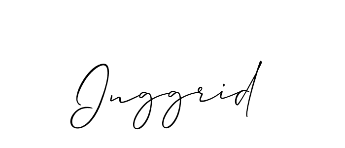 Create a beautiful signature design for name Inggrid. With this signature (Allison_Script) fonts, you can make a handwritten signature for free. Inggrid signature style 2 images and pictures png