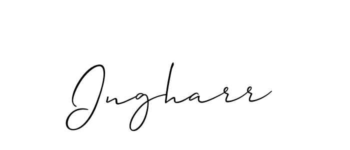 Use a signature maker to create a handwritten signature online. With this signature software, you can design (Allison_Script) your own signature for name Ingharr. Ingharr signature style 2 images and pictures png