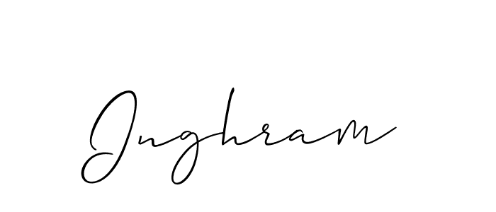 Make a beautiful signature design for name Inghram. With this signature (Allison_Script) style, you can create a handwritten signature for free. Inghram signature style 2 images and pictures png