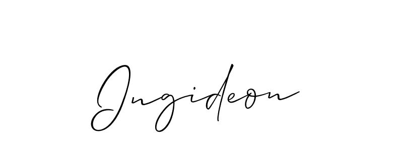 It looks lik you need a new signature style for name Ingideon. Design unique handwritten (Allison_Script) signature with our free signature maker in just a few clicks. Ingideon signature style 2 images and pictures png