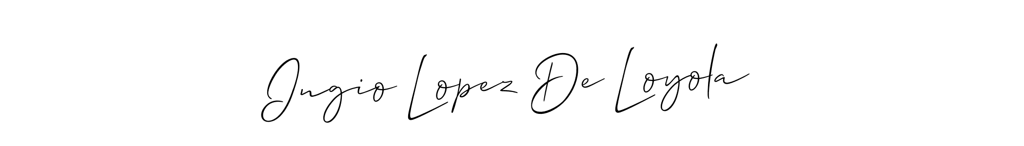 Design your own signature with our free online signature maker. With this signature software, you can create a handwritten (Allison_Script) signature for name Ingio Lopez De Loyola. Ingio Lopez De Loyola signature style 2 images and pictures png