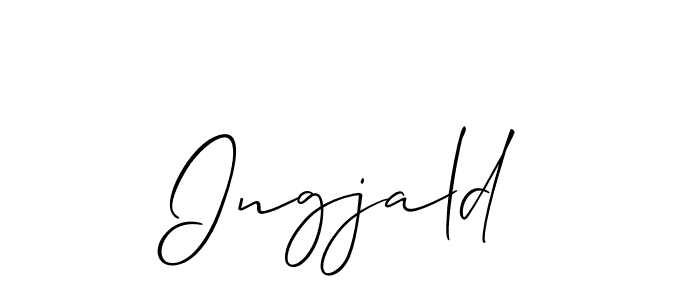 Design your own signature with our free online signature maker. With this signature software, you can create a handwritten (Allison_Script) signature for name Ingjald. Ingjald signature style 2 images and pictures png