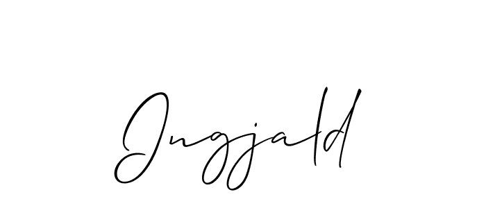 Ingjald stylish signature style. Best Handwritten Sign (Allison_Script) for my name. Handwritten Signature Collection Ideas for my name Ingjald. Ingjald signature style 2 images and pictures png