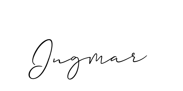 if you are searching for the best signature style for your name Ingmar. so please give up your signature search. here we have designed multiple signature styles  using Allison_Script. Ingmar signature style 2 images and pictures png