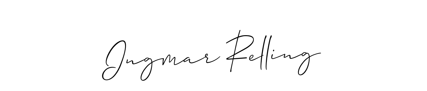 It looks lik you need a new signature style for name Ingmar Relling. Design unique handwritten (Allison_Script) signature with our free signature maker in just a few clicks. Ingmar Relling signature style 2 images and pictures png