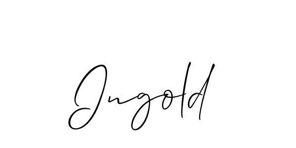 You should practise on your own different ways (Allison_Script) to write your name (Ingold) in signature. don't let someone else do it for you. Ingold signature style 2 images and pictures png