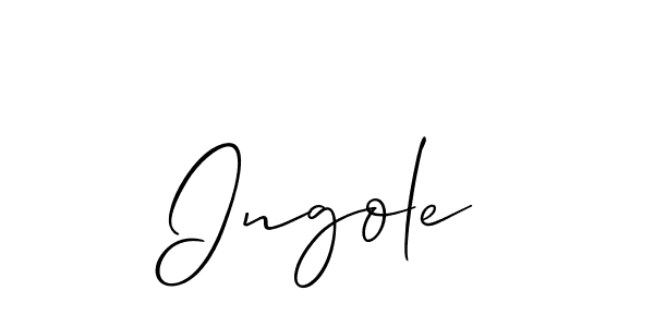 Use a signature maker to create a handwritten signature online. With this signature software, you can design (Allison_Script) your own signature for name Ingole. Ingole signature style 2 images and pictures png