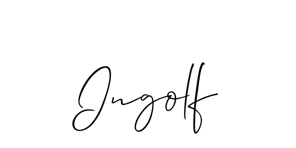 The best way (Allison_Script) to make a short signature is to pick only two or three words in your name. The name Ingolf include a total of six letters. For converting this name. Ingolf signature style 2 images and pictures png