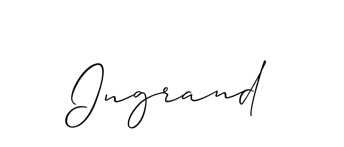 How to Draw Ingrand signature style? Allison_Script is a latest design signature styles for name Ingrand. Ingrand signature style 2 images and pictures png