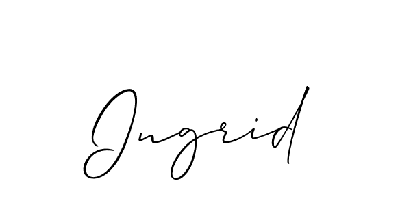 Make a beautiful signature design for name Ingrid. With this signature (Allison_Script) style, you can create a handwritten signature for free. Ingrid signature style 2 images and pictures png