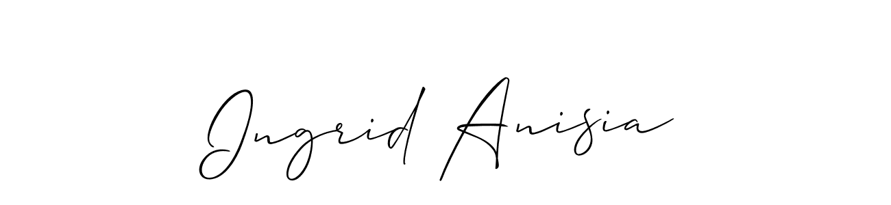 Also we have Ingrid Anisia name is the best signature style. Create professional handwritten signature collection using Allison_Script autograph style. Ingrid Anisia signature style 2 images and pictures png