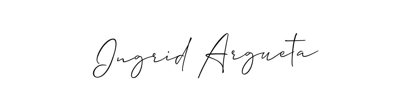 The best way (Allison_Script) to make a short signature is to pick only two or three words in your name. The name Ingrid Argueta include a total of six letters. For converting this name. Ingrid Argueta signature style 2 images and pictures png
