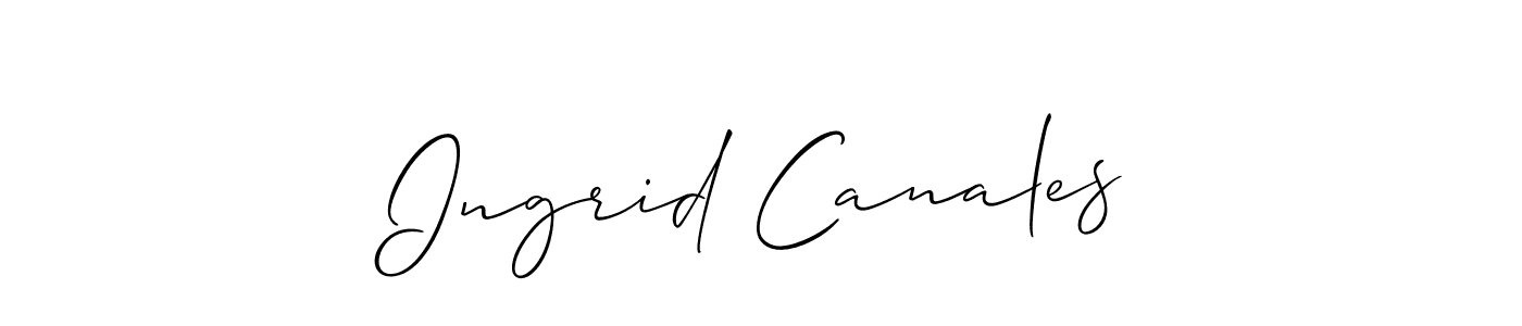 This is the best signature style for the Ingrid Canales name. Also you like these signature font (Allison_Script). Mix name signature. Ingrid Canales signature style 2 images and pictures png