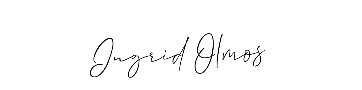 Make a beautiful signature design for name Ingrid Olmos. With this signature (Allison_Script) style, you can create a handwritten signature for free. Ingrid Olmos signature style 2 images and pictures png
