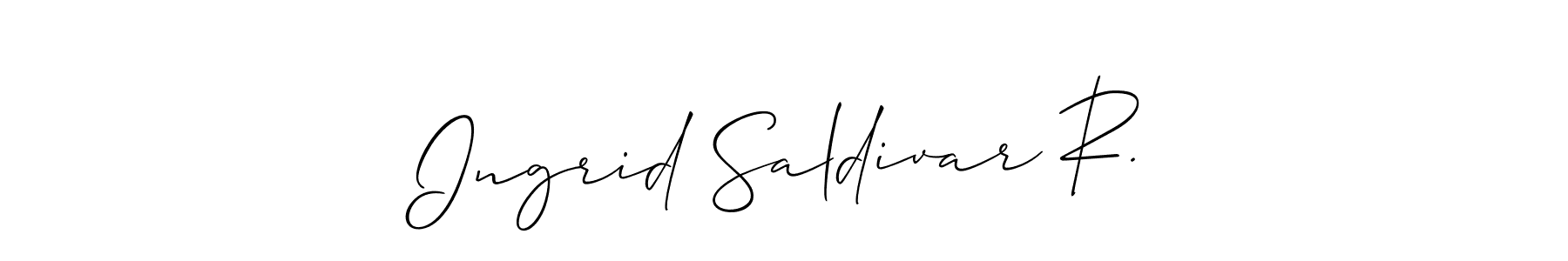 Make a beautiful signature design for name Ingrid Saldivar R.. Use this online signature maker to create a handwritten signature for free. Ingrid Saldivar R. signature style 2 images and pictures png