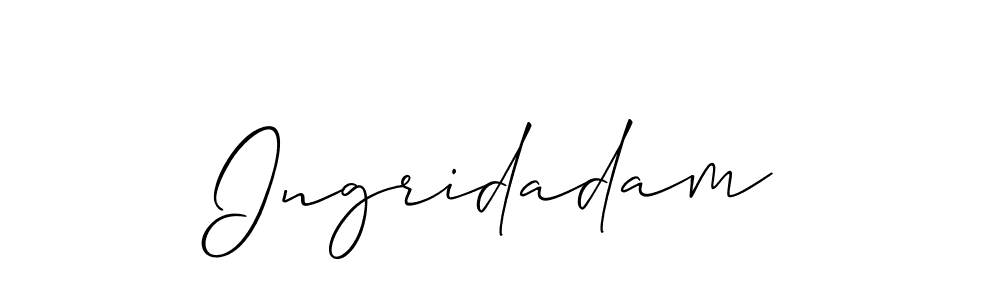 Make a beautiful signature design for name Ingridadam. With this signature (Allison_Script) style, you can create a handwritten signature for free. Ingridadam signature style 2 images and pictures png