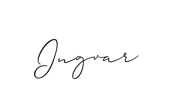 You should practise on your own different ways (Allison_Script) to write your name (Ingvar) in signature. don't let someone else do it for you. Ingvar signature style 2 images and pictures png