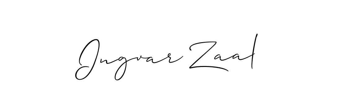 Make a short Ingvar Zaal signature style. Manage your documents anywhere anytime using Allison_Script. Create and add eSignatures, submit forms, share and send files easily. Ingvar Zaal signature style 2 images and pictures png