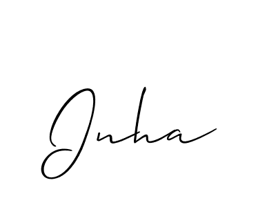 It looks lik you need a new signature style for name Inha. Design unique handwritten (Allison_Script) signature with our free signature maker in just a few clicks. Inha signature style 2 images and pictures png