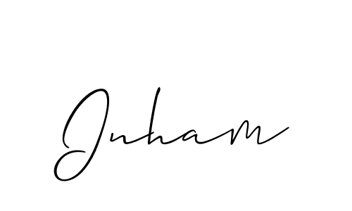 Also we have Inham name is the best signature style. Create professional handwritten signature collection using Allison_Script autograph style. Inham signature style 2 images and pictures png
