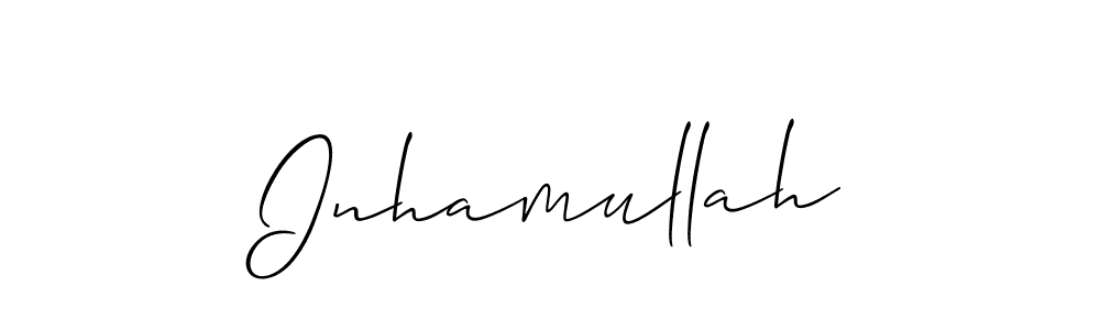 Design your own signature with our free online signature maker. With this signature software, you can create a handwritten (Allison_Script) signature for name Inhamullah. Inhamullah signature style 2 images and pictures png