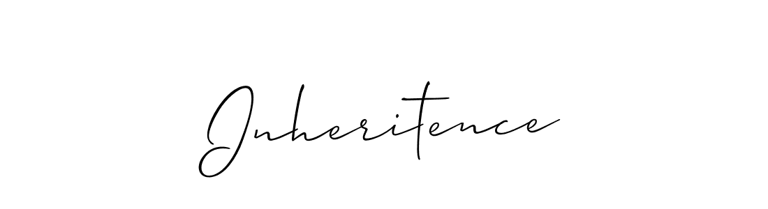 Allison_Script is a professional signature style that is perfect for those who want to add a touch of class to their signature. It is also a great choice for those who want to make their signature more unique. Get Inheritence name to fancy signature for free. Inheritence signature style 2 images and pictures png