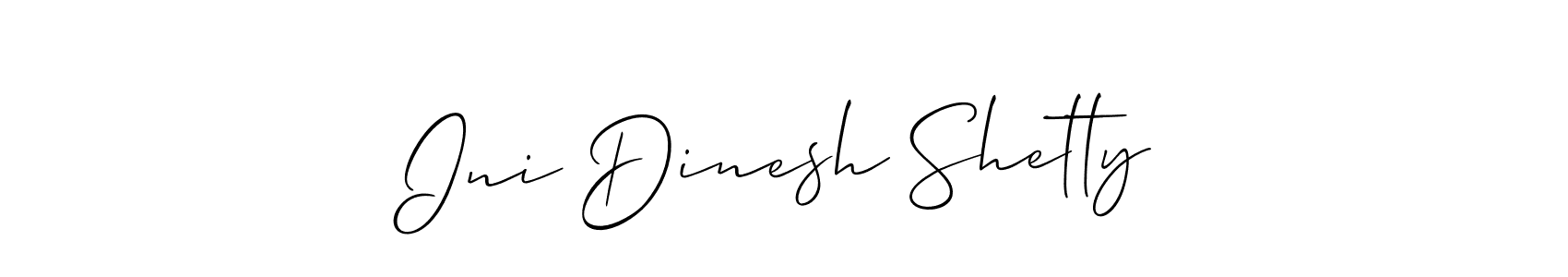 Design your own signature with our free online signature maker. With this signature software, you can create a handwritten (Allison_Script) signature for name Ini Dinesh Shetty. Ini Dinesh Shetty signature style 2 images and pictures png