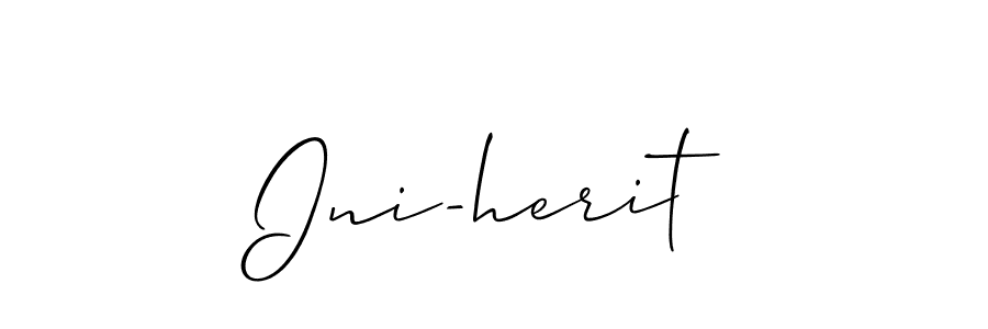 How to make Ini-herit signature? Allison_Script is a professional autograph style. Create handwritten signature for Ini-herit name. Ini-herit signature style 2 images and pictures png