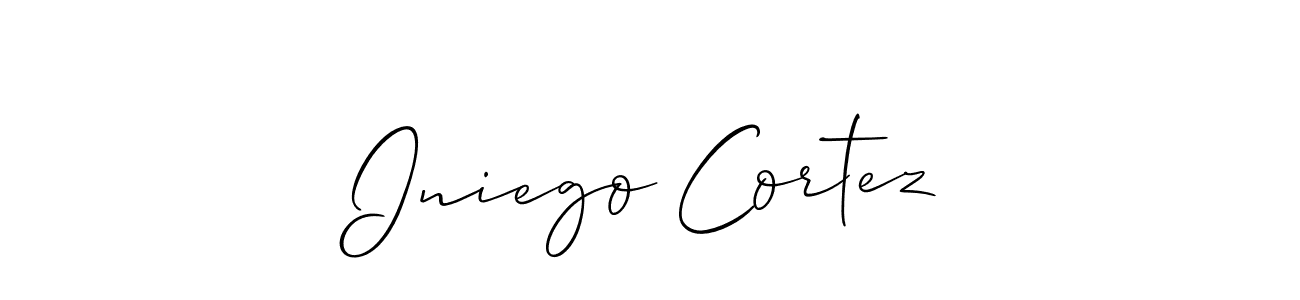 Best and Professional Signature Style for Iniego Cortez. Allison_Script Best Signature Style Collection. Iniego Cortez signature style 2 images and pictures png