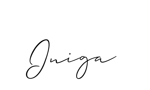 How to make Iniga name signature. Use Allison_Script style for creating short signs online. This is the latest handwritten sign. Iniga signature style 2 images and pictures png