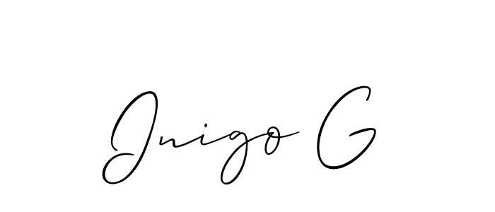 Make a beautiful signature design for name Inigo G. Use this online signature maker to create a handwritten signature for free. Inigo G signature style 2 images and pictures png