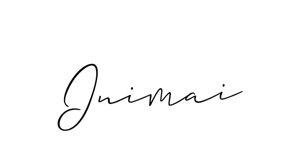 Design your own signature with our free online signature maker. With this signature software, you can create a handwritten (Allison_Script) signature for name Inimai. Inimai signature style 2 images and pictures png