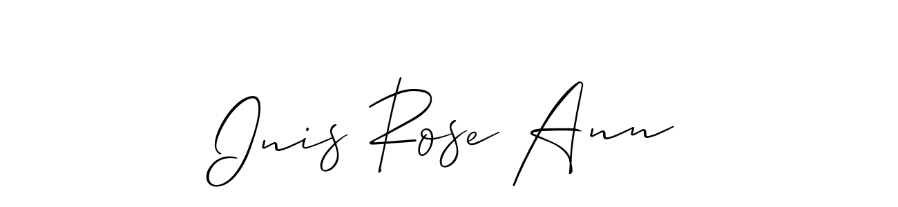 Inis Rose Ann stylish signature style. Best Handwritten Sign (Allison_Script) for my name. Handwritten Signature Collection Ideas for my name Inis Rose Ann. Inis Rose Ann signature style 2 images and pictures png
